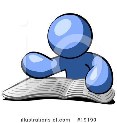 Royalty-Free (RF) Blue Man Clipart Illustration by Leo Blanchette - Stock Sample #19190