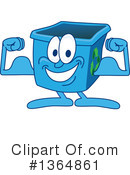 Blue Recycle Bin Character Clipart #1364861 by Mascot Junction