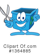 Blue Recycle Bin Character Clipart #1364885 by Mascot Junction