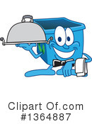 Blue Recycle Bin Character Clipart #1364887 by Mascot Junction