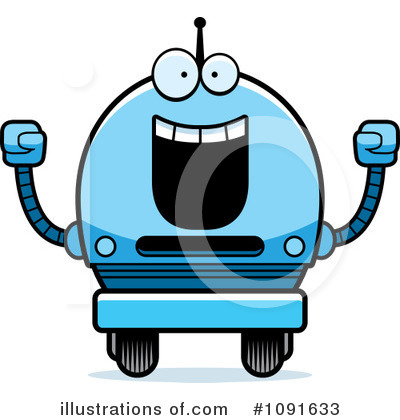 Blue Robot Clipart #1091633 by Cory Thoman