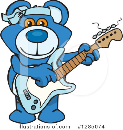 Blue Teddy Bear Clipart #1285074 by Dennis Holmes Designs