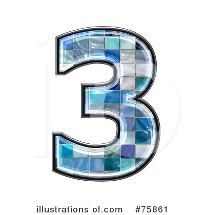 Royalty-Free (RF) Blue Tile Symbol Clipart Illustration by chrisroll - Stock Sample #75861