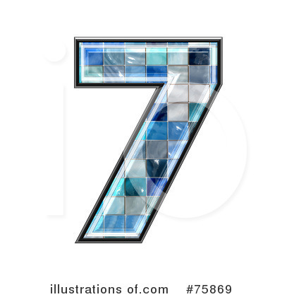 Royalty-Free (RF) Blue Tile Symbol Clipart Illustration by chrisroll - Stock Sample #75869