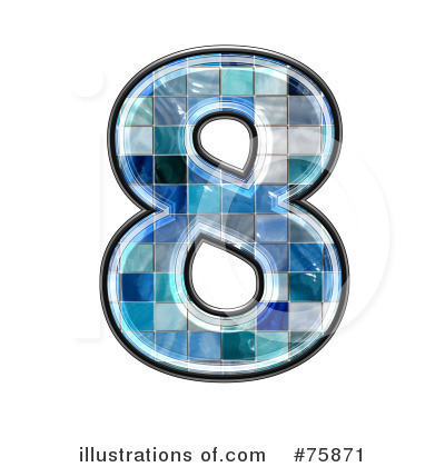 Royalty-Free (RF) Blue Tile Symbol Clipart Illustration by chrisroll - Stock Sample #75871
