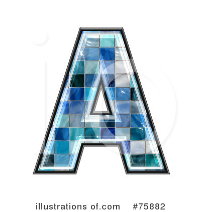 Royalty-Free (RF) Blue Tile Symbol Clipart Illustration by chrisroll - Stock Sample #75882