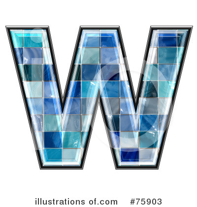 Royalty-Free (RF) Blue Tile Symbol Clipart Illustration by chrisroll - Stock Sample #75903