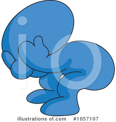 Royalty-Free (RF) Blue Toon Guy Clipart Illustration by yayayoyo - Stock Sample #1057107
