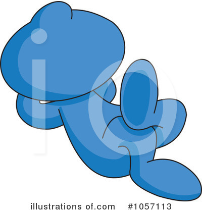 Royalty-Free (RF) Blue Toon Guy Clipart Illustration by yayayoyo - Stock Sample #1057113