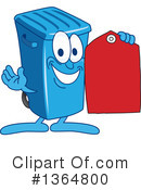 Blue Trash Can Clipart #1364800 by Mascot Junction