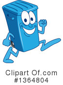 Blue Trash Can Clipart #1364804 by Mascot Junction