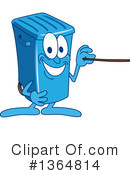Blue Trash Can Clipart #1364814 by Mascot Junction