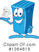 Blue Trash Can Clipart #1364819 by Mascot Junction