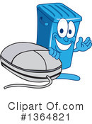 Blue Trash Can Clipart #1364821 by Mascot Junction