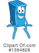 Blue Trash Can Clipart #1364828 by Mascot Junction