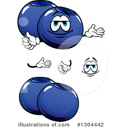 Royalty-Free (RF) Blueberry Clipart Illustration by Vector Tradition SM - Stock Sample #1304442