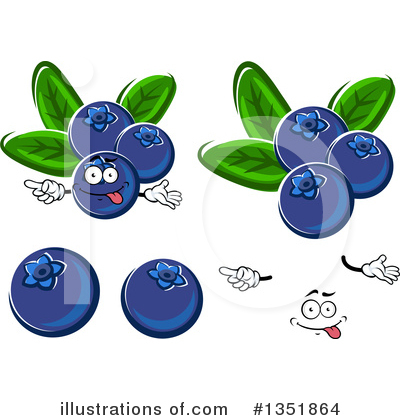 Royalty-Free (RF) Blueberry Clipart Illustration by Vector Tradition SM - Stock Sample #1351864