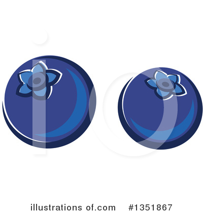 Royalty-Free (RF) Blueberry Clipart Illustration by Vector Tradition SM - Stock Sample #1351867