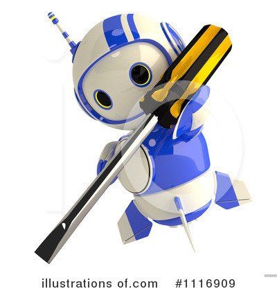 Royalty-Free (RF) Blueberry Robot Clipart Illustration by Leo Blanchette - Stock Sample #1116909