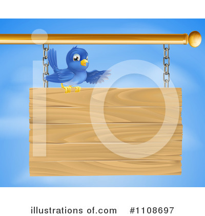 Royalty-Free (RF) Bluebird Clipart Illustration by AtStockIllustration - Stock Sample #1108697