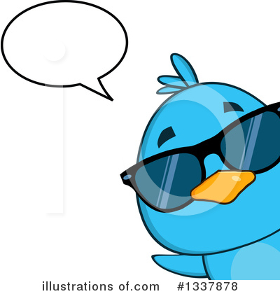 Royalty-Free (RF) Bluebird Clipart Illustration by Hit Toon - Stock Sample #1337878