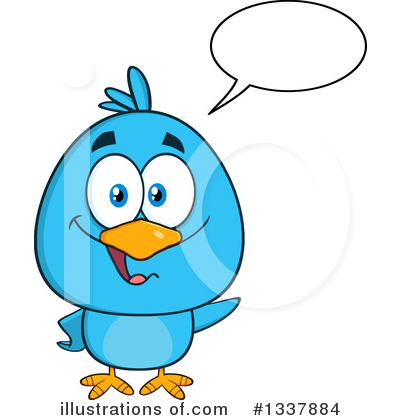 Royalty-Free (RF) Bluebird Clipart Illustration by Hit Toon - Stock Sample #1337884