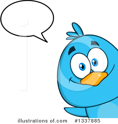 Royalty-Free (RF) Bluebird Clipart Illustration by Hit Toon - Stock Sample #1337885