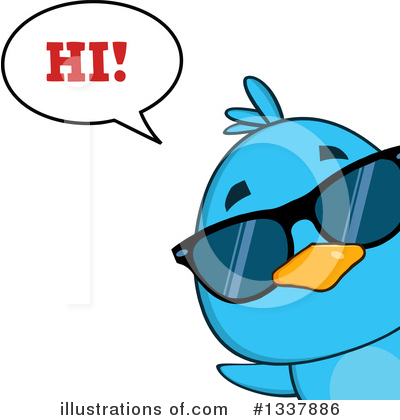 Royalty-Free (RF) Bluebird Clipart Illustration by Hit Toon - Stock Sample #1337886