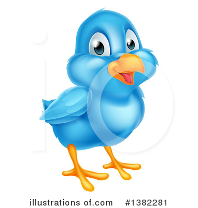 Blue Birds Clipart #1382281 by AtStockIllustration