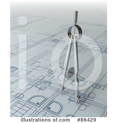 Royalty-Free (RF) Blueprints Clipart Illustration by Mopic - Stock Sample #86429