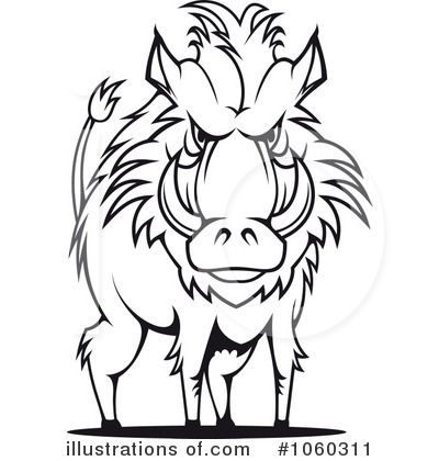 Royalty-Free (RF) Boar Clipart Illustration by Vector Tradition SM - Stock Sample #1060311