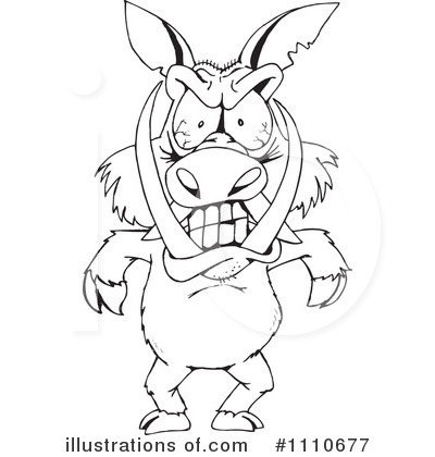 Royalty-Free (RF) Boar Clipart Illustration by Dennis Holmes Designs - Stock Sample #1110677