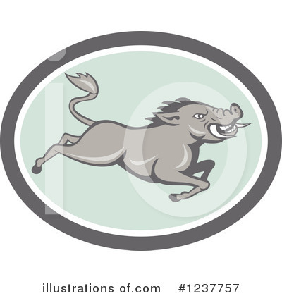 Royalty-Free (RF) Boar Clipart Illustration by patrimonio - Stock Sample #1237757
