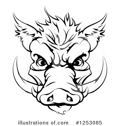 Royalty-Free (RF) Boar Clipart Illustration by AtStockIllustration - Stock Sample #1253085