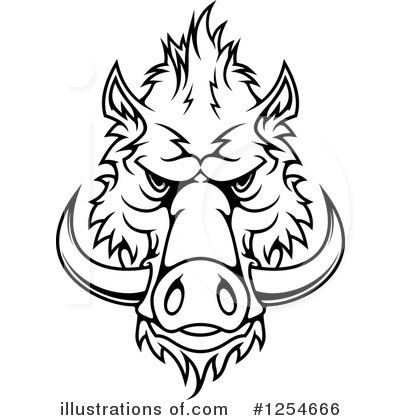 Royalty-Free (RF) Boar Clipart Illustration by Vector Tradition SM - Stock Sample #1254666