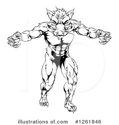 Royalty-Free (RF) Boar Clipart Illustration by AtStockIllustration - Stock Sample #1261846