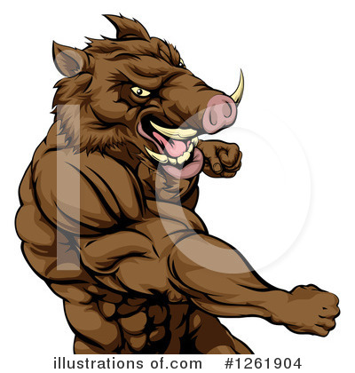 Boar Clipart #1261904 by AtStockIllustration