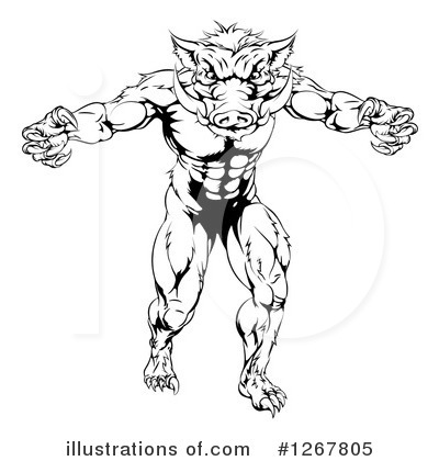 Royalty-Free (RF) Boar Clipart Illustration by AtStockIllustration - Stock Sample #1267805