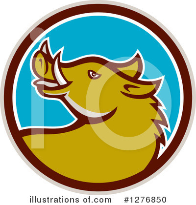 Royalty-Free (RF) Boar Clipart Illustration by patrimonio - Stock Sample #1276850