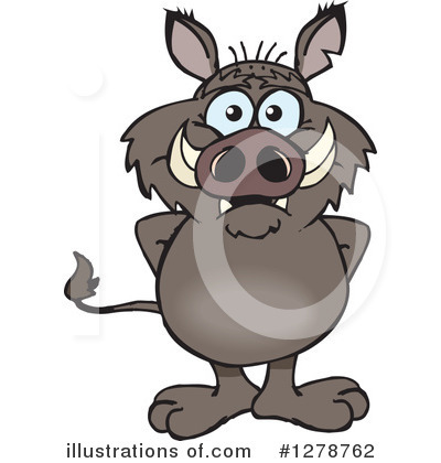 Boar Clipart #1278762 by Dennis Holmes Designs