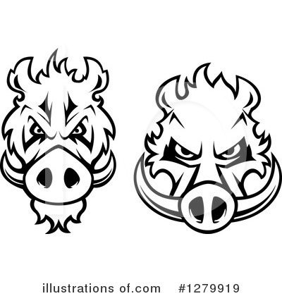 Royalty-Free (RF) Boar Clipart Illustration by Vector Tradition SM - Stock Sample #1279919