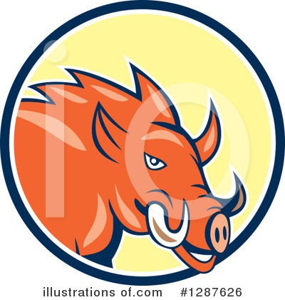 Royalty-Free (RF) Boar Clipart Illustration by patrimonio - Stock Sample #1287626