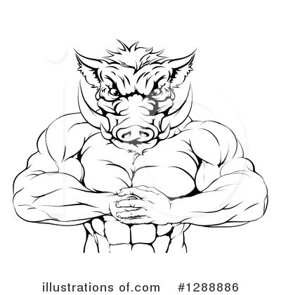 Royalty-Free (RF) Boar Clipart Illustration by AtStockIllustration - Stock Sample #1288886