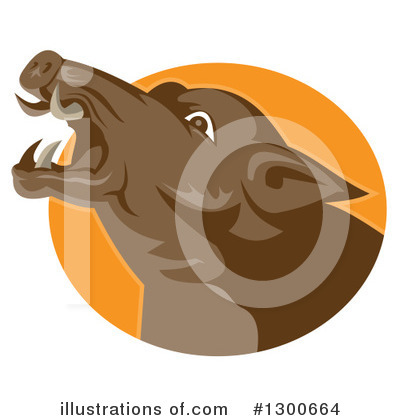 Royalty-Free (RF) Boar Clipart Illustration by patrimonio - Stock Sample #1300664