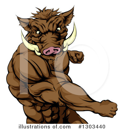 Royalty-Free (RF) Boar Clipart Illustration by AtStockIllustration - Stock Sample #1303440