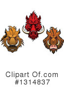 Boar Clipart #1314837 by Vector Tradition SM