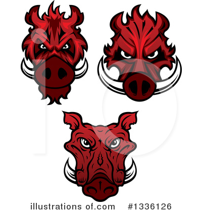 Royalty-Free (RF) Boar Clipart Illustration by Vector Tradition SM - Stock Sample #1336126