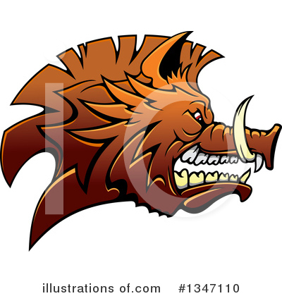 Royalty-Free (RF) Boar Clipart Illustration by Vector Tradition SM - Stock Sample #1347110