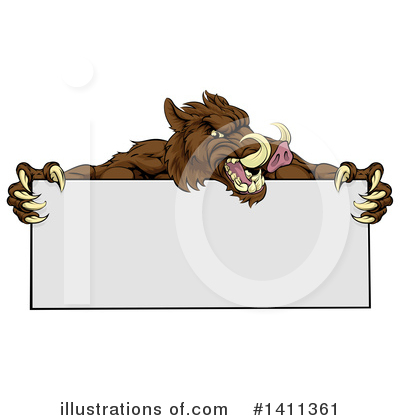 Royalty-Free (RF) Boar Clipart Illustration by AtStockIllustration - Stock Sample #1411361