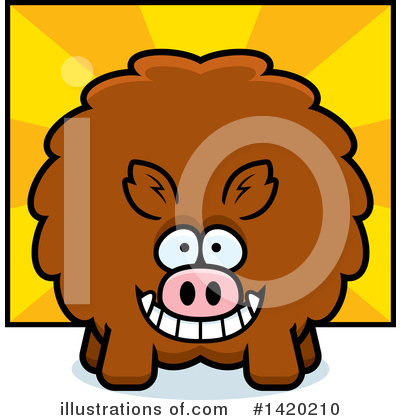 Boar Clipart #1420210 by Cory Thoman